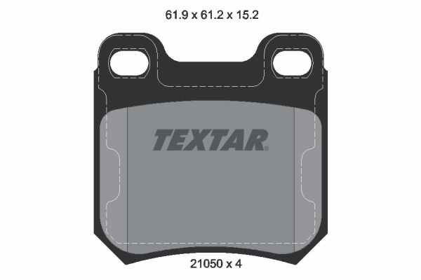 Тормозные колодки дисковые, комплект TEXTAR 2105002 21050 152 0 4 21050 510625 изображение 0