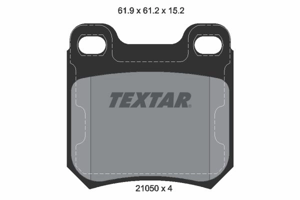 Тормозные колодки дисковые, комплект TEXTAR 2105002 21050 152 0 4 21050 510625