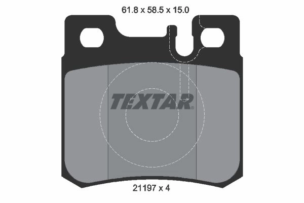 Тормозные колодки дисковые, комплект TEXTAR 510676 21197 150 0 4 21197 2119701 изображение 0