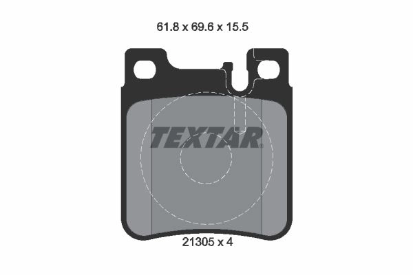 Тормозные колодки дисковые, комплект TEXTAR 510713 2130501 21305 21305 155 0 4 изображение 0