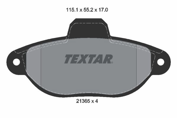 Тормозные колодки дисковые, комплект TEXTAR 510733 2136502 21365 170 0 4 21365 изображение 0