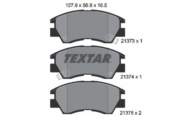 Тормозные колодки дисковые, комплект TEXTAR 21373 165 0 5 510739 2137301 21373 изображение 0