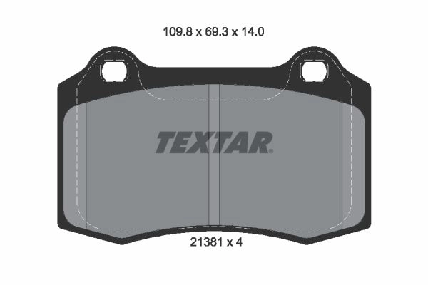 Тормозные колодки дисковые, комплект TEXTAR 21381 140 0 4 21381 2138104 510744