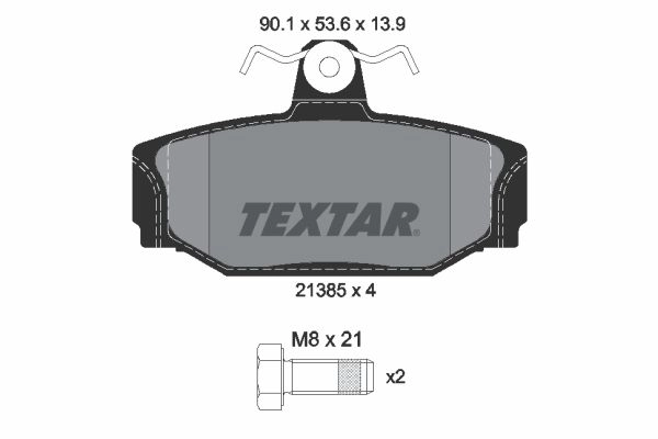 Тормозные колодки дисковые, комплект TEXTAR 510746 21385 21385 139 1 4 2138501