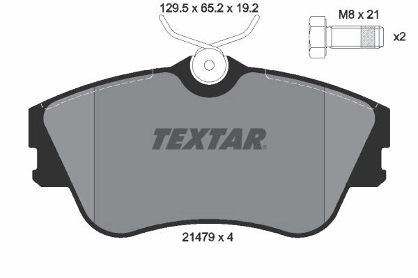 Тормозные колодки дисковые, комплект TEXTAR 510779 2147902 21479 192 1 4 21479