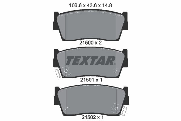 Тормозные колодки дисковые, комплект TEXTAR 510798 21500 148 0 5 2150001 21500