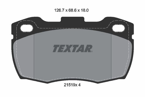 Тормозные колодки дисковые, комплект TEXTAR 21519 510804 21519 180 0 4 2151901 изображение 0