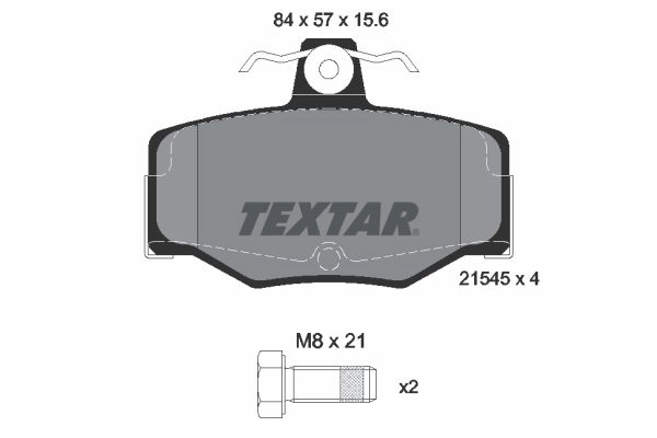 Тормозные колодки дисковые, комплект TEXTAR 510813 2154501 21545 156 1 4 21545