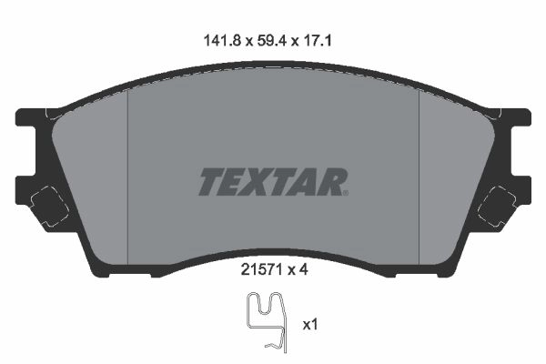Тормозные колодки дисковые, комплект TEXTAR 21571 171 1 4 21571 2157101 510825