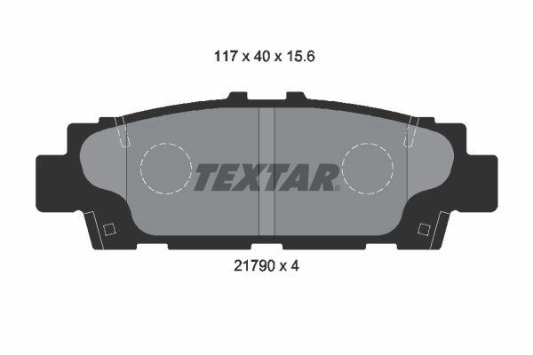 Тормозные колодки дисковые, комплект TEXTAR 2179001 21790 510910 21790 156 0 4 изображение 0