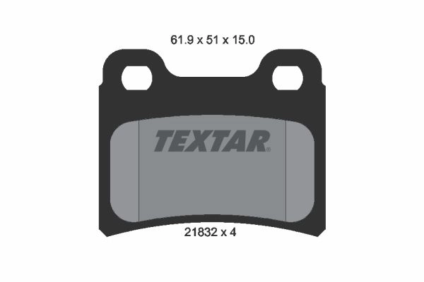 Тормозные колодки дисковые, комплект TEXTAR 2183201 21832 510926 21832 150 0 4 изображение 0