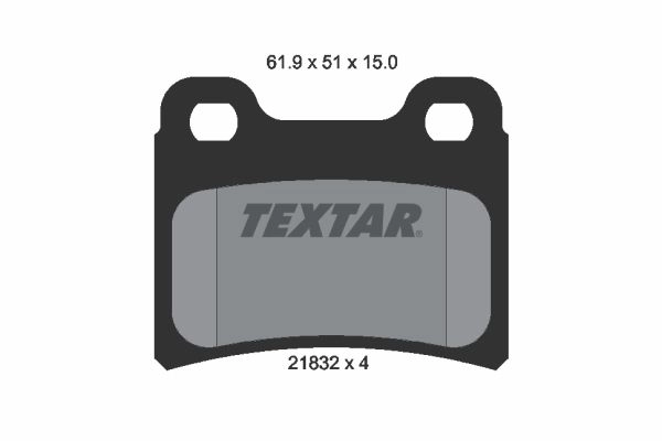 Тормозные колодки дисковые, комплект TEXTAR 2183201 21832 510926 21832 150 0 4