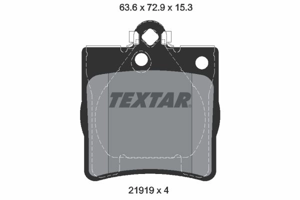 Тормозные колодки дисковые, комплект TEXTAR 21919 2191981 21919 153 0 4 epad 510959 изображение 0