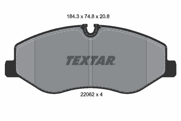 Тормозные колодки дисковые, комплект TEXTAR 22062 208 0 4 2206201 511010 22062