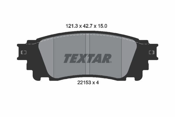 Тормозные колодки дисковые, комплект TEXTAR 22153 150 0 4 22153 2215301 511028 изображение 0