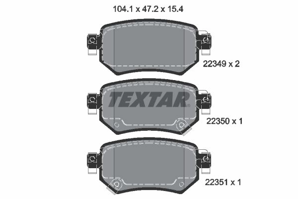 Тормозные колодки дисковые, комплект TEXTAR 2234901 223 49 22350 511057 изображение 0