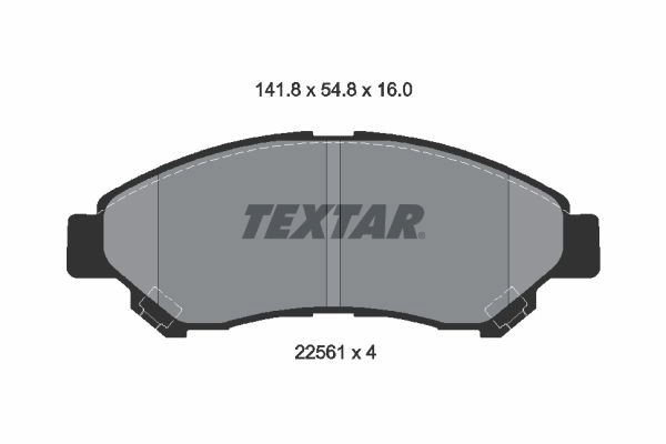 Тормозные колодки дисковые, комплект TEXTAR 1439900778 2256101 1XKFE 6