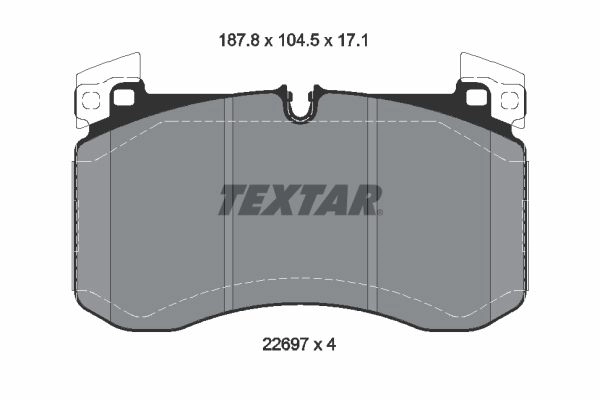 Тормозные колодки дисковые, комплект TEXTAR 1437027243 2269701 G64H P8U