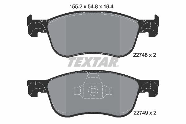 Тормозные колодки дисковые, комплект TEXTAR 2274801 1425578212 G0 6AWHJ