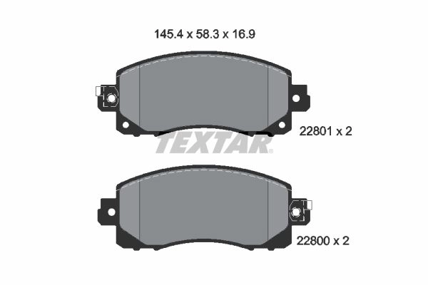 Тормозные колодки дисковые, комплект TEXTAR K67 XA 1425578256 2280001 изображение 0