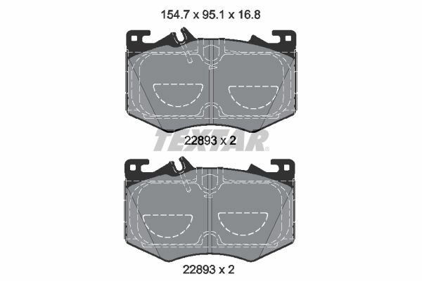 Тормозные колодки дисковые, комплект TEXTAR 1437027282 2289301 T RFSKF изображение 0