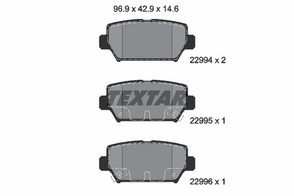Тормозные колодки дисковые, комплект TEXTAR 1425578267 2299401 0OE GF7 изображение 0