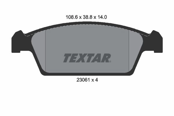 Тормозные колодки дисковые, комплект TEXTAR 511097 23061 140 0 4 23061 2306101 изображение 0