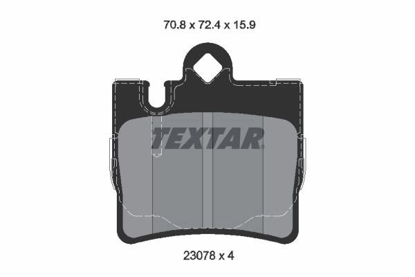 Тормозные колодки дисковые, комплект TEXTAR 511109 23078 159 0 4 23078 2307801