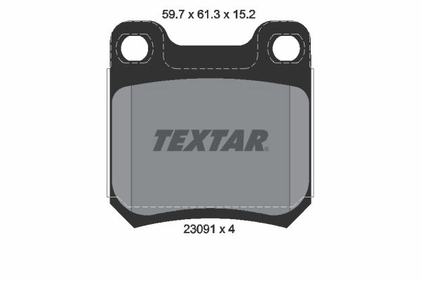 Тормозные колодки дисковые, комплект TEXTAR 2309102 23091 152 0 4 23091 511116