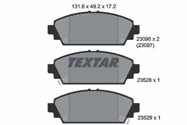 Тормозные колодки дисковые, комплект TEXTAR 2309601 23096 23096 172 0 5 511122 изображение 0