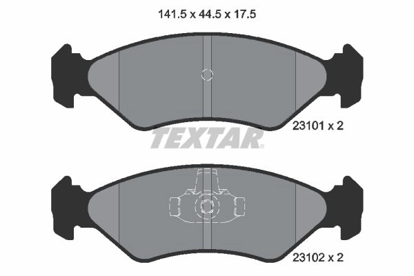 Тормозные колодки дисковые, комплект TEXTAR 23101 175 0 5 2310101 23101 511125