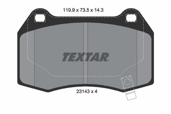 Тормозные колодки дисковые, комплект TEXTAR 2314301 23143 23143 143 0 4 511149 изображение 0