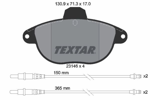 Тормозные колодки дисковые, комплект TEXTAR 23146 511154 23146 170 1 4 2314601