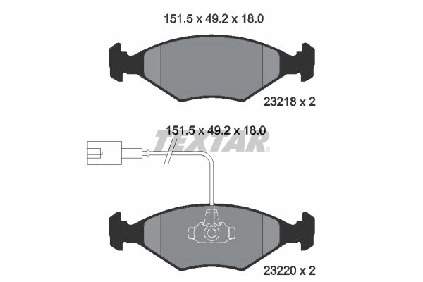 Тормозные колодки дисковые, комплект TEXTAR 2321801 23218 180 0 5 511177 23218 изображение 0