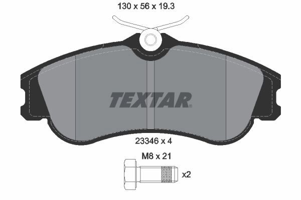 Тормозные колодки дисковые, комплект TEXTAR 23346 511252 2334602 23346 193 1 4 изображение 0