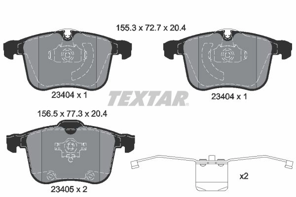 Тормозные колодки дисковые, комплект TEXTAR 511276 2340404 23404 204 1 5 23404 изображение 0