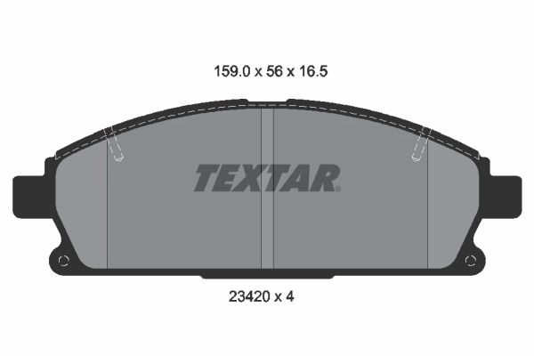 Тормозные колодки дисковые, комплект TEXTAR 23420 165 0 4 511290 23420 2342004