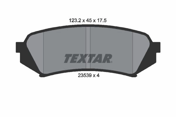 Тормозные колодки дисковые, комплект TEXTAR 23539 2353902 511346 23539 175 0 4 изображение 0