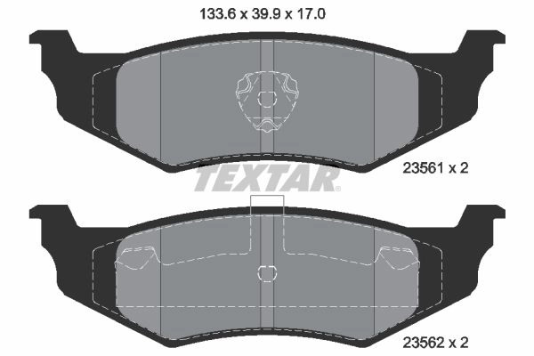 Тормозные колодки дисковые, комплект TEXTAR 511366 23561 2356102 23561 170 0 5 изображение 0