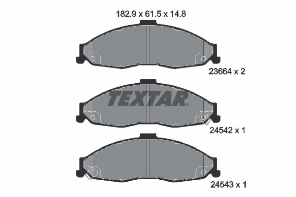 Тормозные колодки дисковые, комплект TEXTAR 2366401 23664 148 0 5 23664 511416 изображение 0