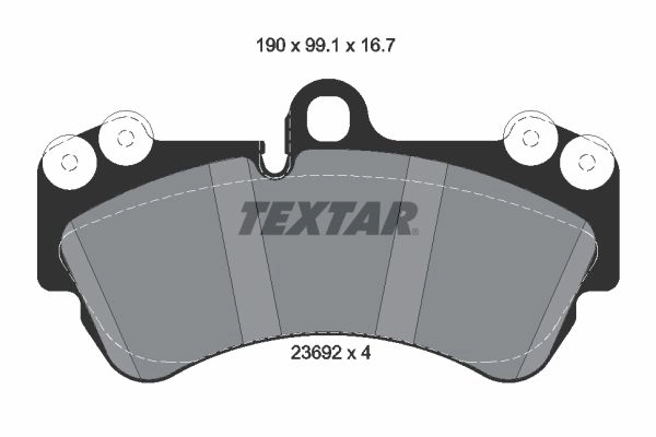Тормозные колодки дисковые, комплект TEXTAR 23692 167 0 4 epad 2369281 23692 511425