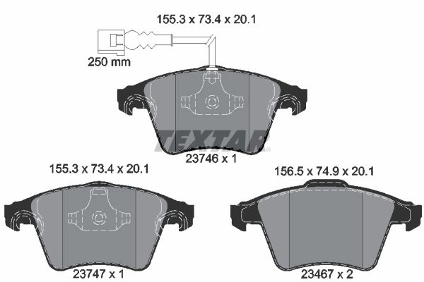 Тормозные колодки дисковые, комплект TEXTAR 511473 2374602 23746 201 0 5 23746 изображение 0