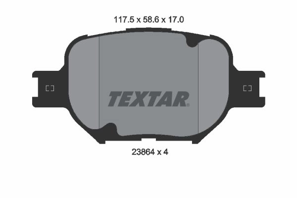 Тормозные колодки дисковые, комплект TEXTAR 511529 2386401 23864 23864 170 0 4 изображение 0