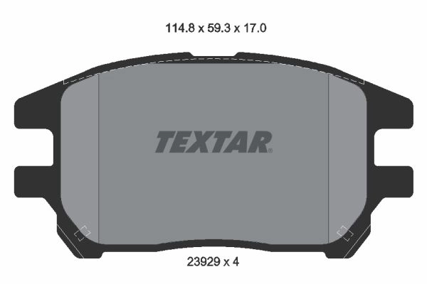 Тормозные колодки дисковые, комплект TEXTAR 511569 2392901 23929 23929 170 0 4