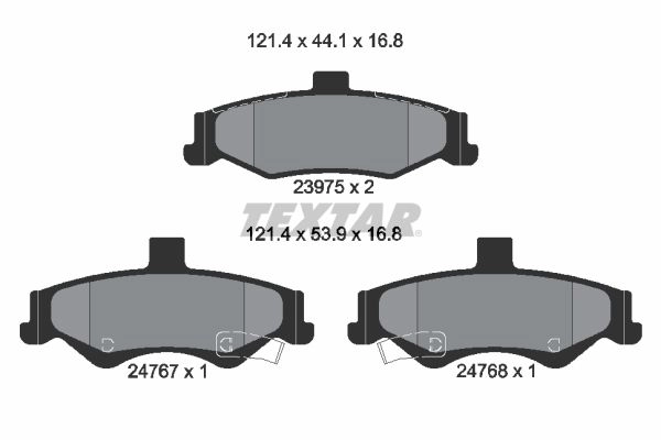Тормозные колодки дисковые, комплект TEXTAR 23975 23975 168 0 5 511597 2397501 изображение 0