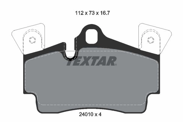 Тормозные колодки дисковые, комплект TEXTAR 2401001 24010 167 0 4 511615 24010