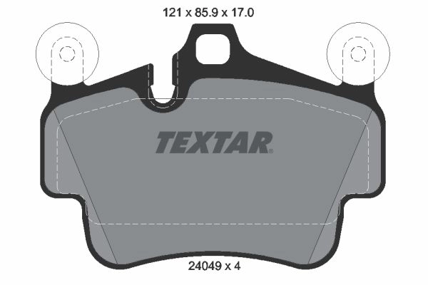 Тормозные колодки дисковые, комплект TEXTAR 24049 170 0 4 2404903 24049 511634