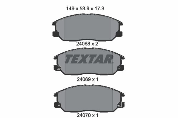 Тормозные колодки дисковые, комплект TEXTAR 24068 173 0 5 2406801 511642 24068 изображение 0
