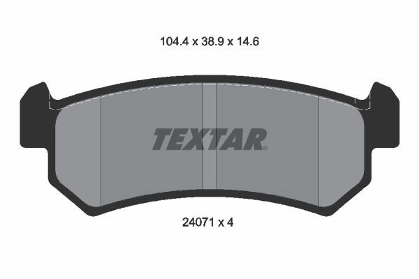 Тормозные колодки дисковые, комплект TEXTAR 24071 511643 24071 146 0 4 2407101 изображение 0