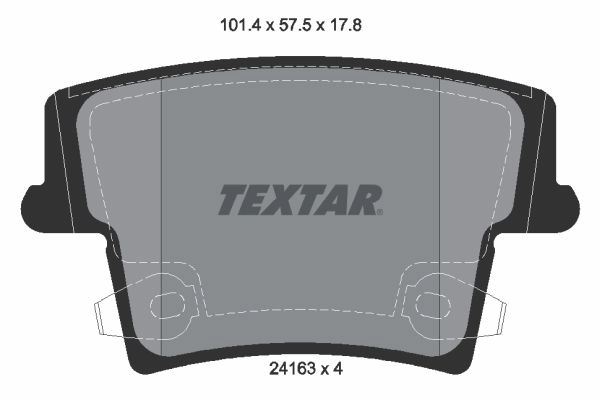 Тормозные колодки дисковые, комплект TEXTAR 24163 178 0 4 2416301 511698 24163